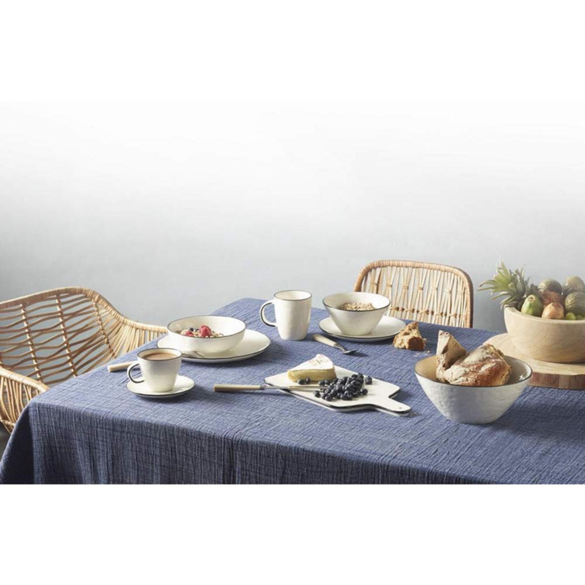 Pomax Dessert plate BASIL (Ø 21 cm) - black/white (00)