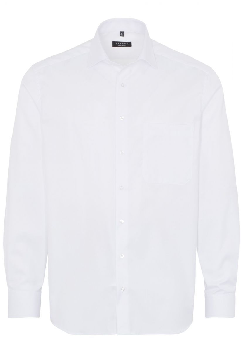 Eterna Comfort Fit: Langarmhemd - weiß (00)