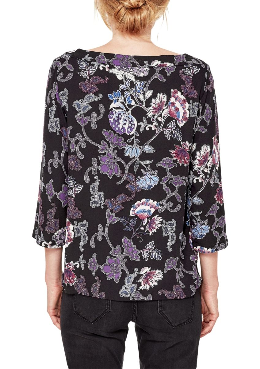 s.Oliver Red Label Viscose blouse - blue/green/purple/black/white (99A4)