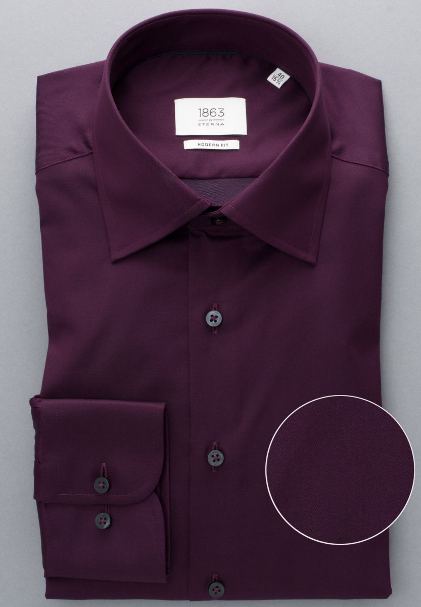 Eterna Modern fit: business shirt - red (57)