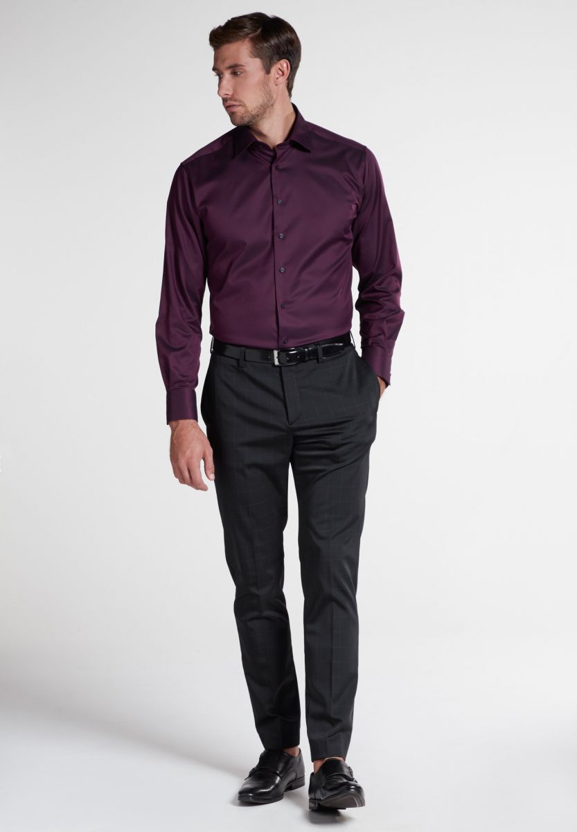 Eterna Modern fit: business shirt - red (57)