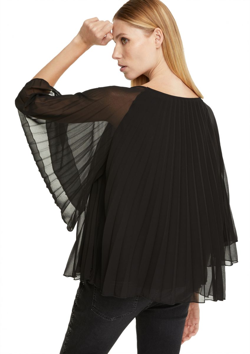 comma Chiffon blouse with pleats - black (9999)
