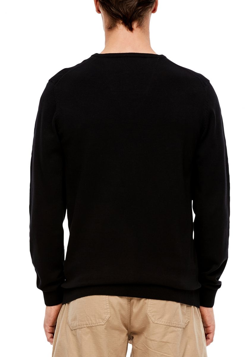 s.Oliver Red Label Regular fit: fine knit sweater - black (9999)