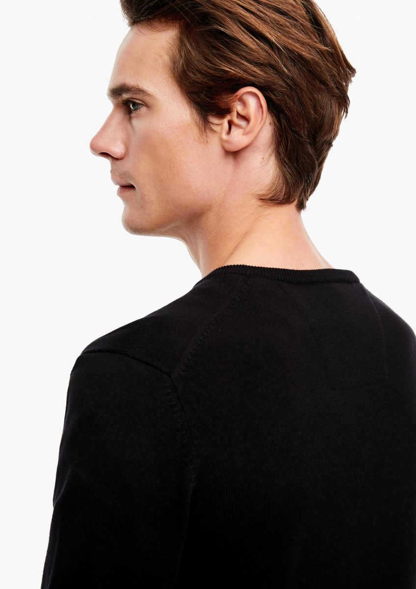 s.Oliver Red Label Regular fit: fine knit sweater - black (9999)