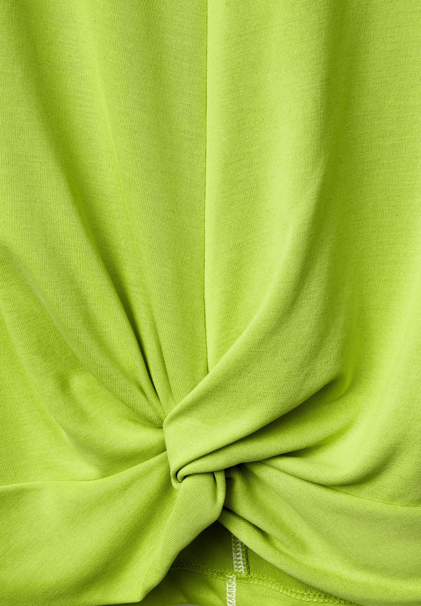 Street One T-shirt with knot detail - green (12368)
