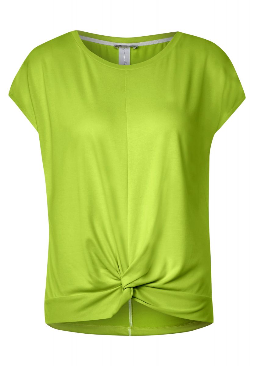 Street One T-shirt with knot detail - green (12368)