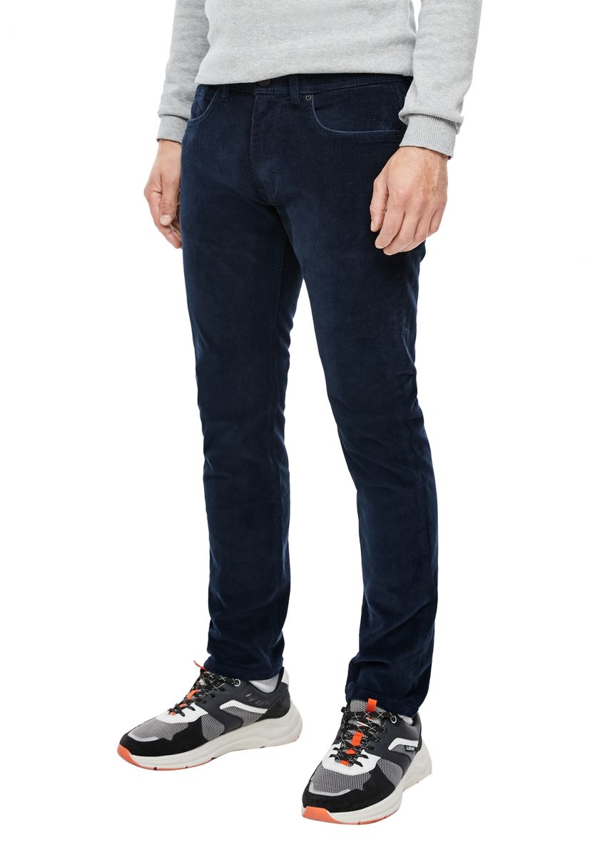 s.Oliver Red Label Slim Fit: corduroy pants - blue (5978)