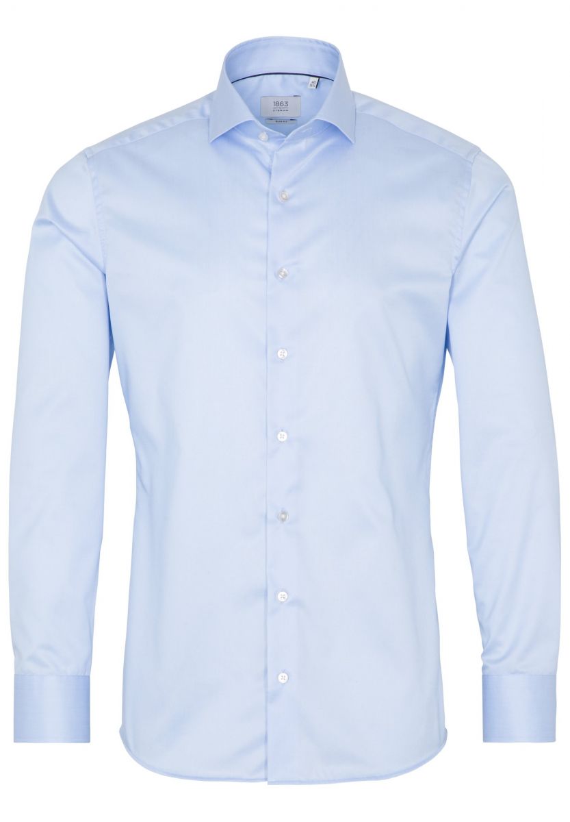 Eterna Slim Fit: long sleeve shirt  - blue (10)