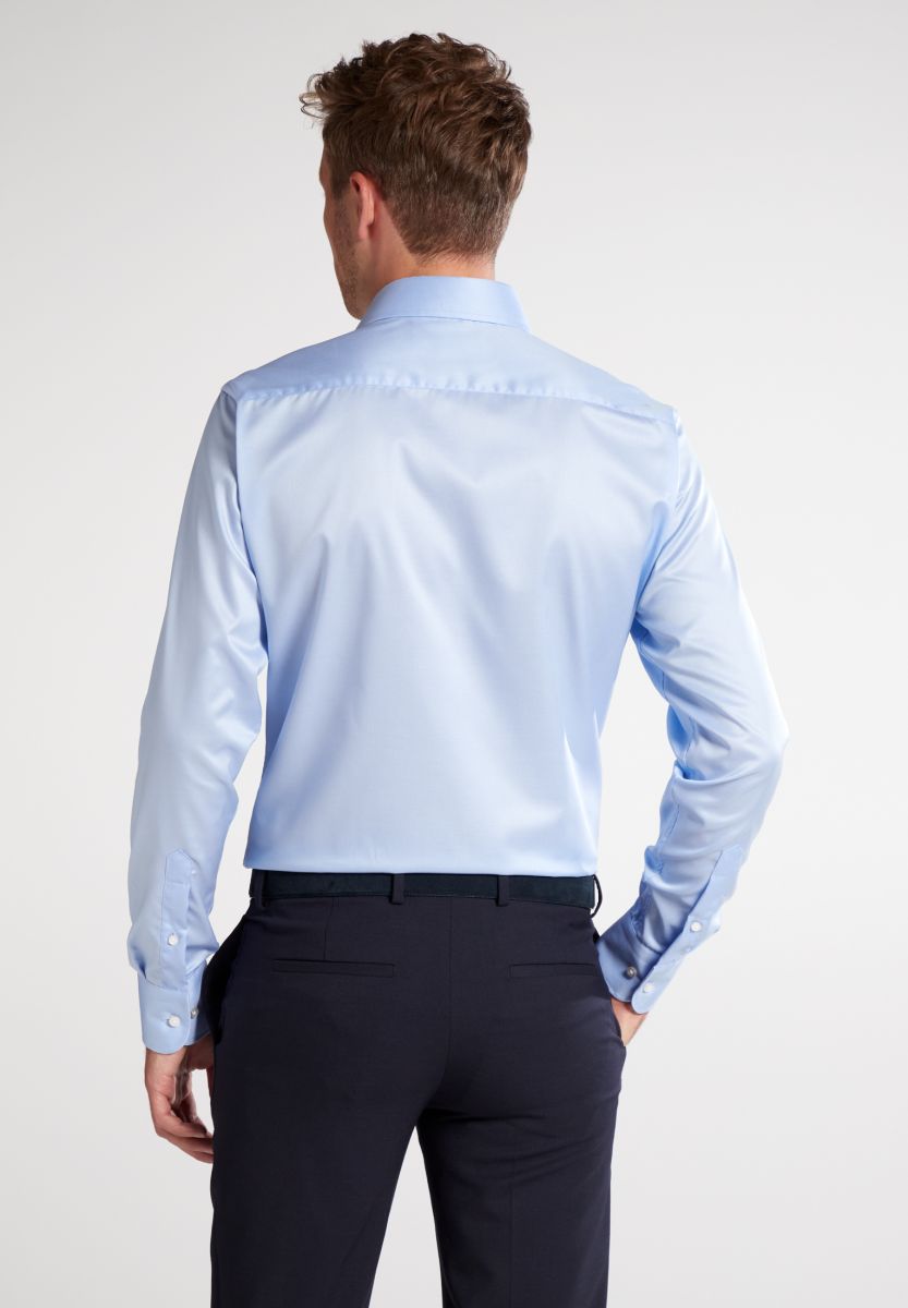 Eterna Slim Fit: long sleeve shirt  - blue (10)