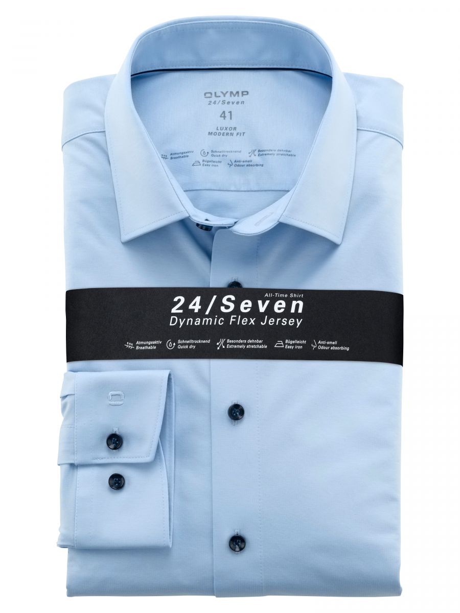 Olymp Modern Fit: long sleeve shirt - blue (10)