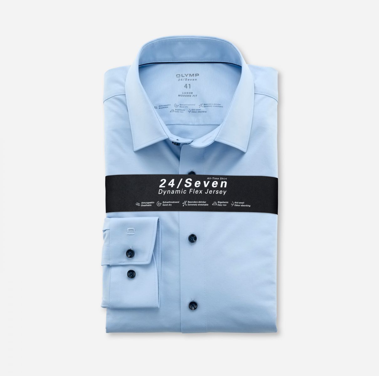 Olymp Modern Fit: long sleeve shirt - blue (10)