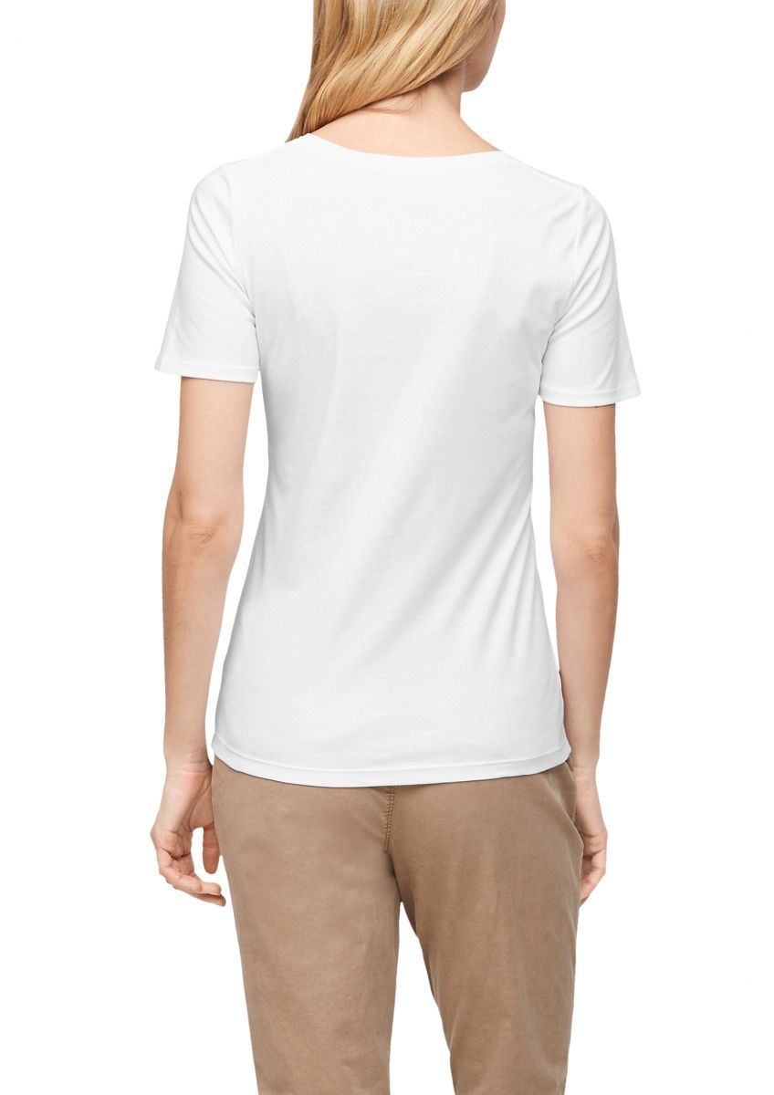 s.Oliver Red Label Slim fit: jersey shirt - white (0100)