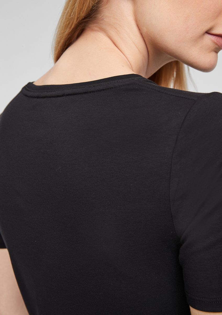 s.Oliver Red Label Slim fit: jersey shirt - black (9999)