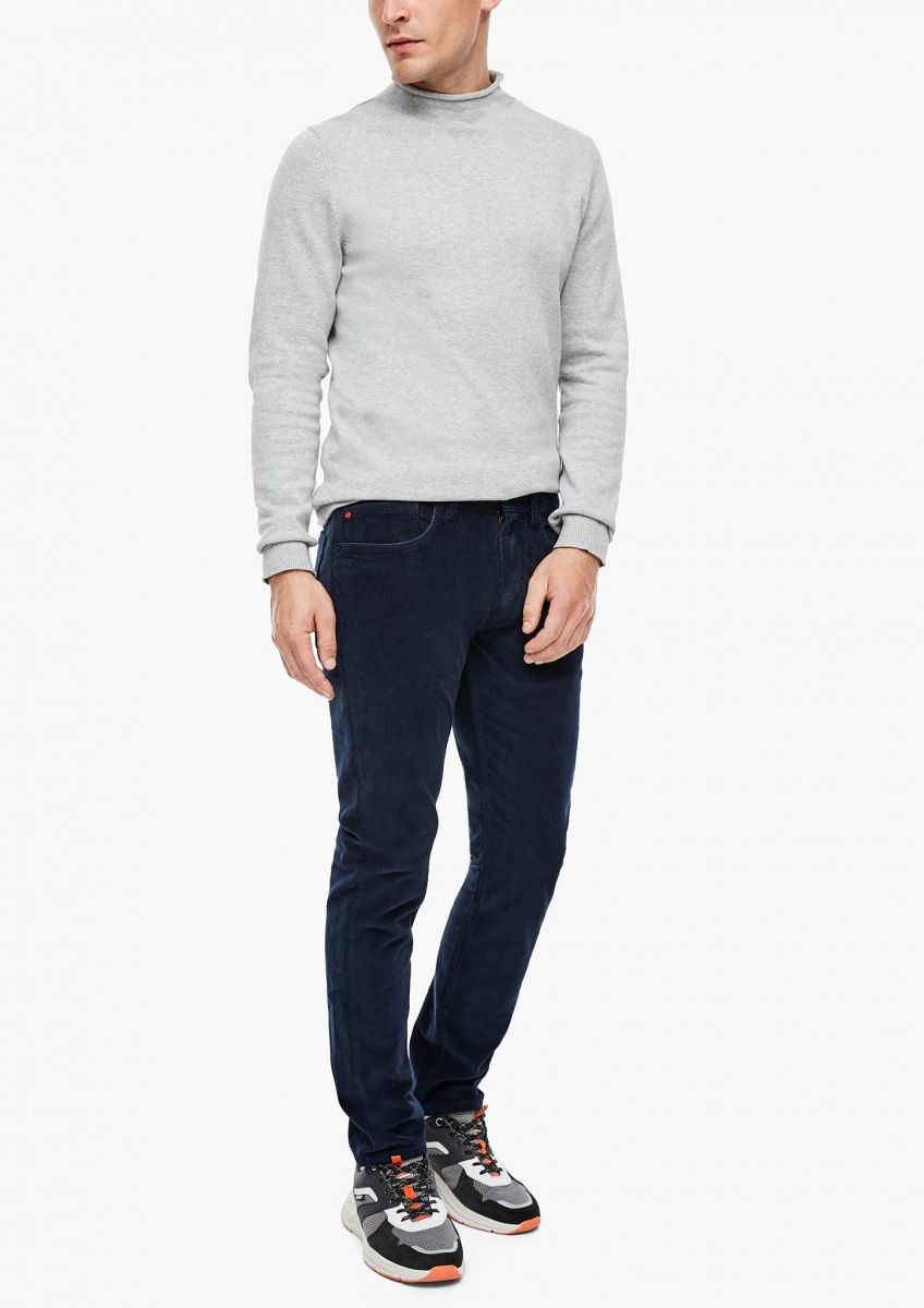 s.Oliver Red Label Slim Fit: corduroy pants - blue (5978)