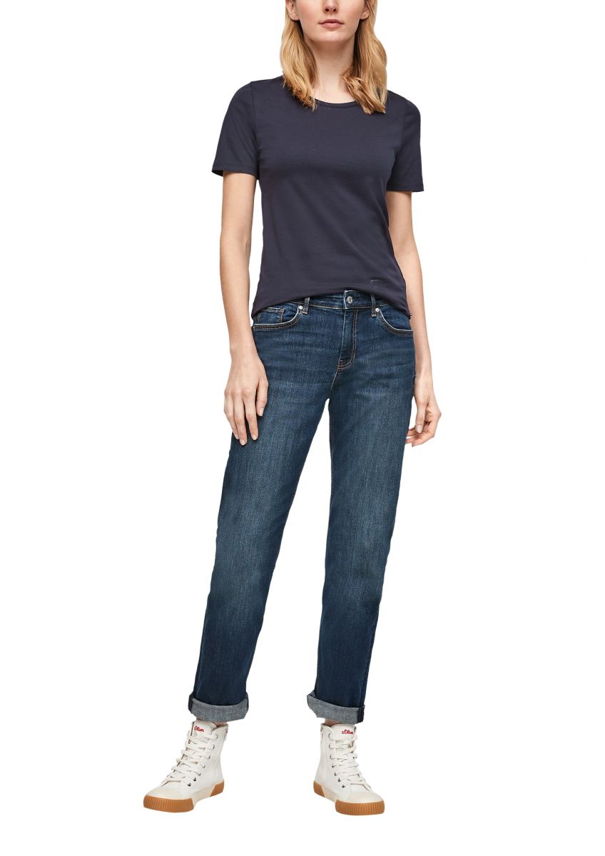 s.Oliver Red Label Slim fit: jersey shirt - blue (5959)