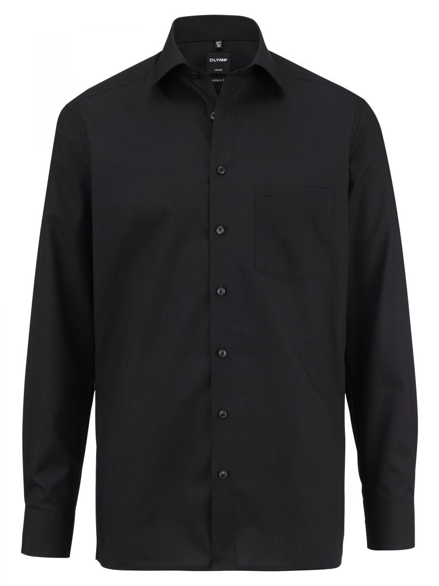 Olymp Modern Fit : shirt - black (68)