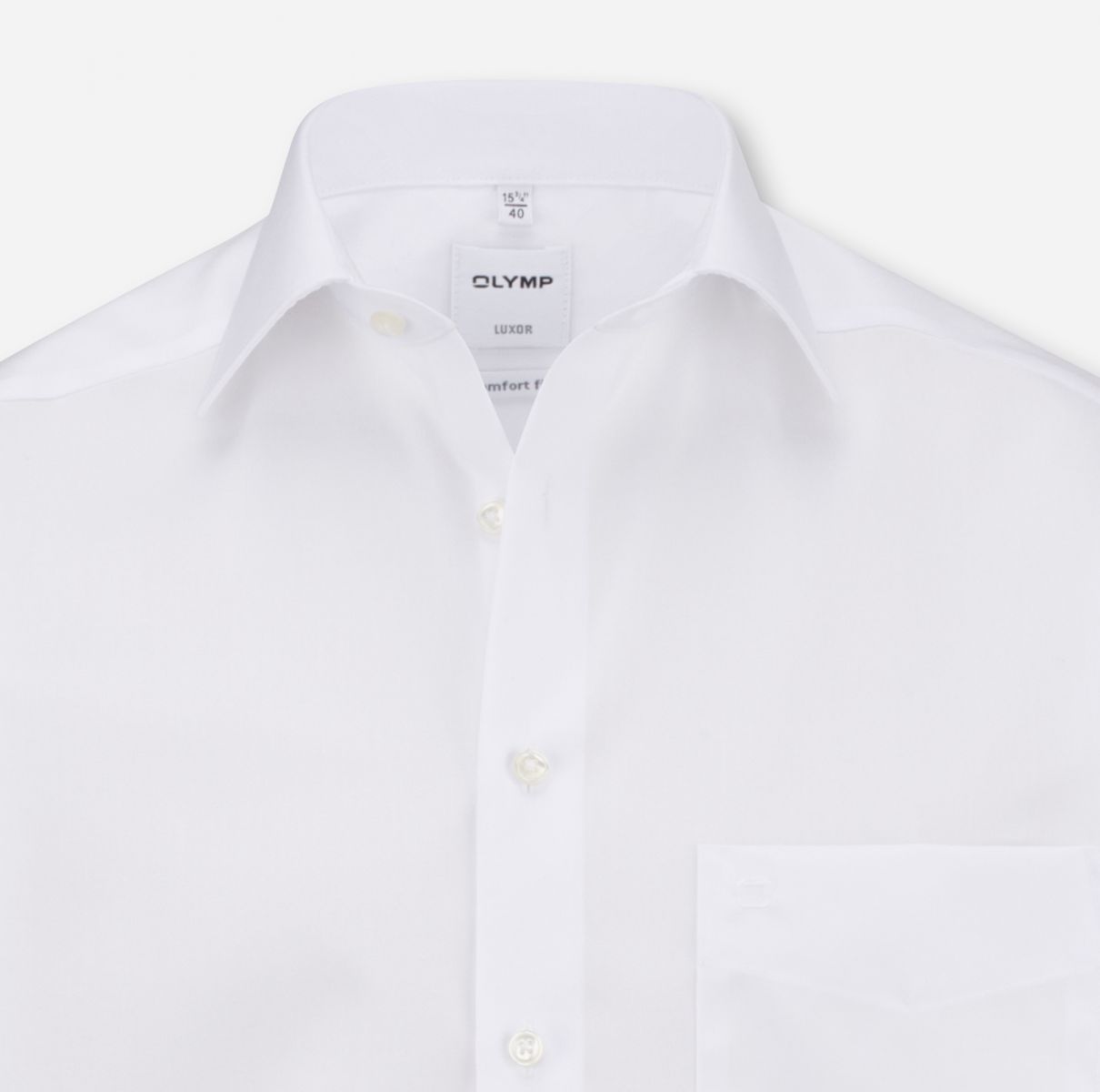 Olymp Comfort Fit: short sleeve shirt - white (00)