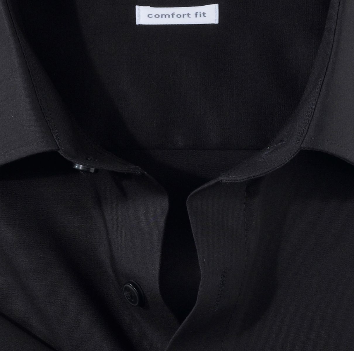 Olymp Comfort Fit: short sleeve shirt - black (68)