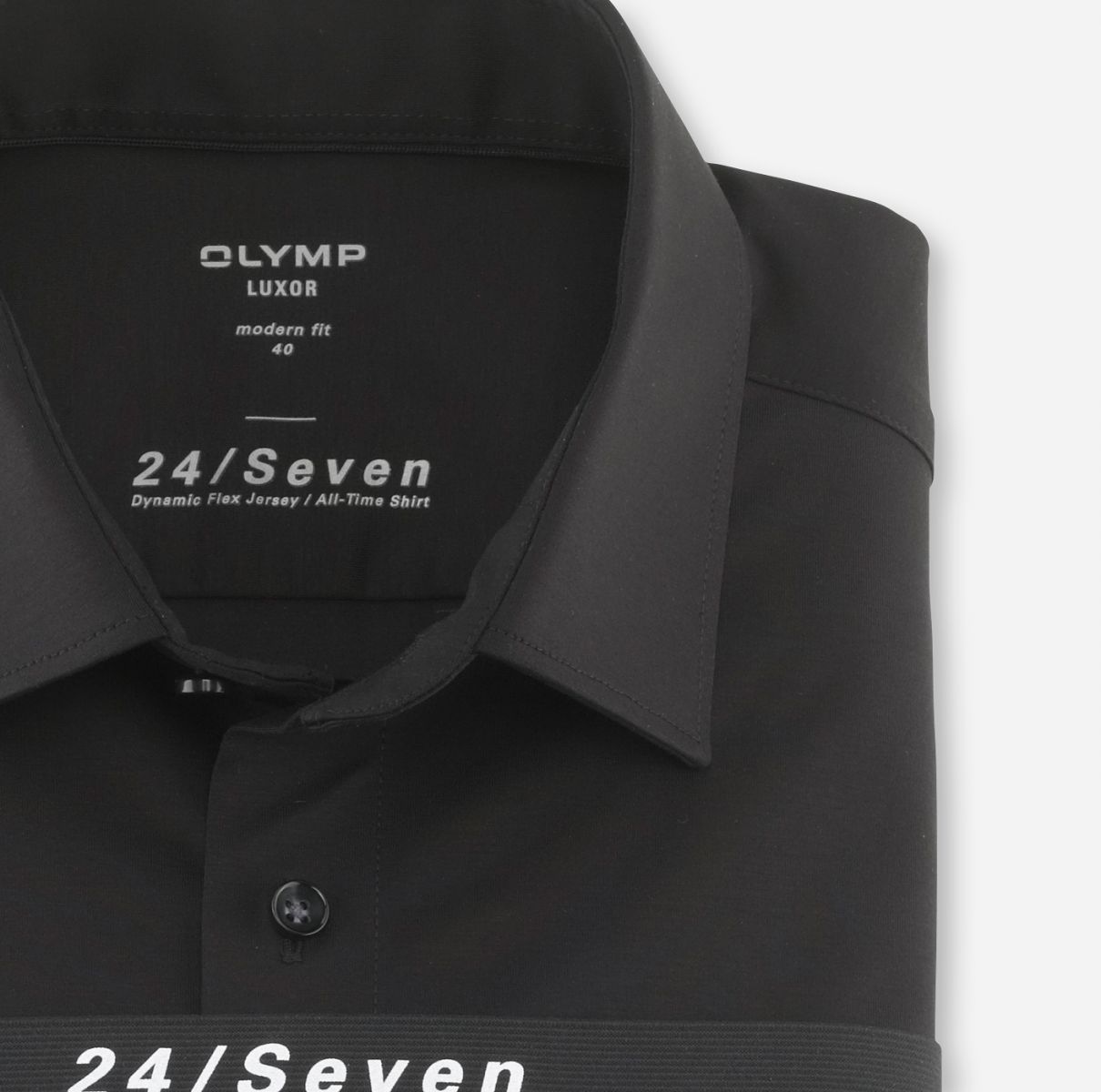 Olymp Modern Fit: long sleeve shirt - black (68)