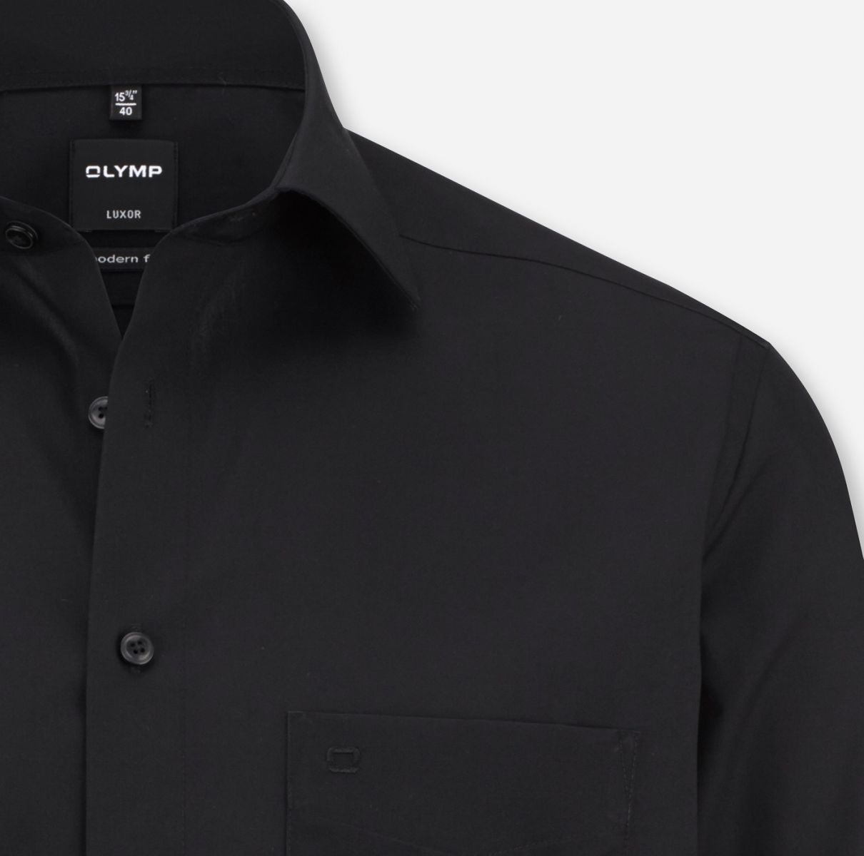 Olymp Modern Fit : shirt - black (68)