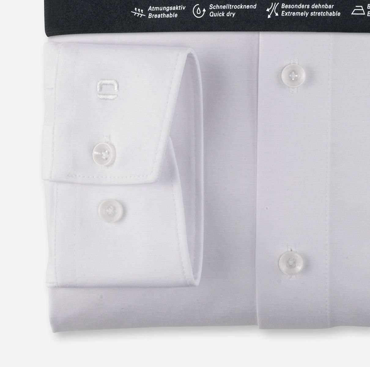 Olymp Modern Fit: long sleeve shirt - white (00)