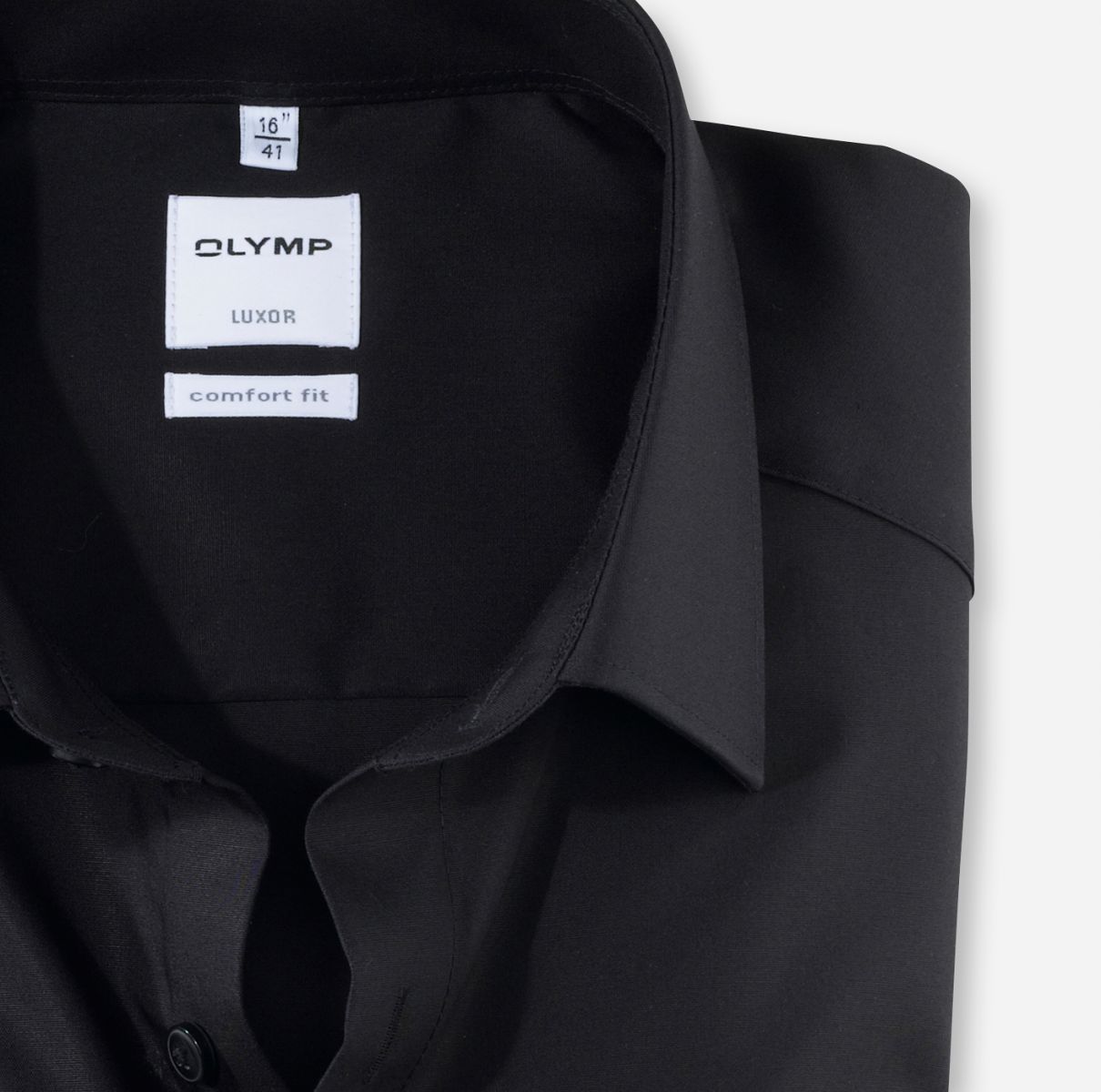 Olymp Comfort Fit : shirt - black (68)