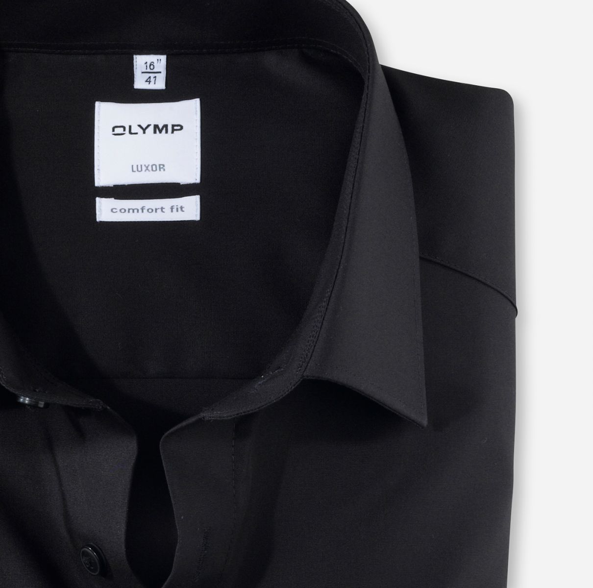 Olymp Comfort Fit: short sleeve shirt - black (68)