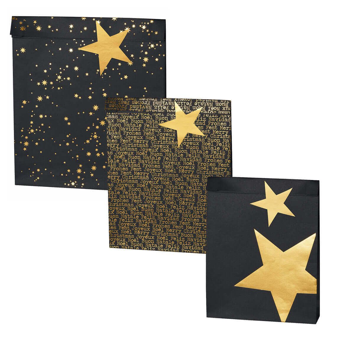 Räder Gift bags - set of 3 - black (NC)