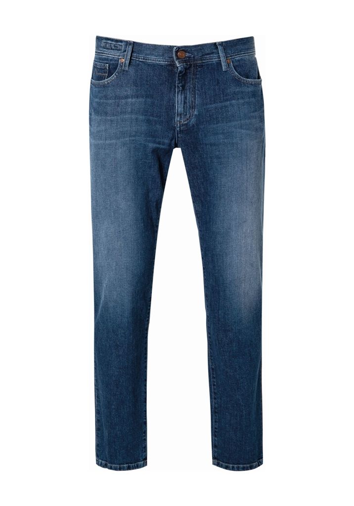 Alberto Jeans Slim - Organic Denim - blau (885)