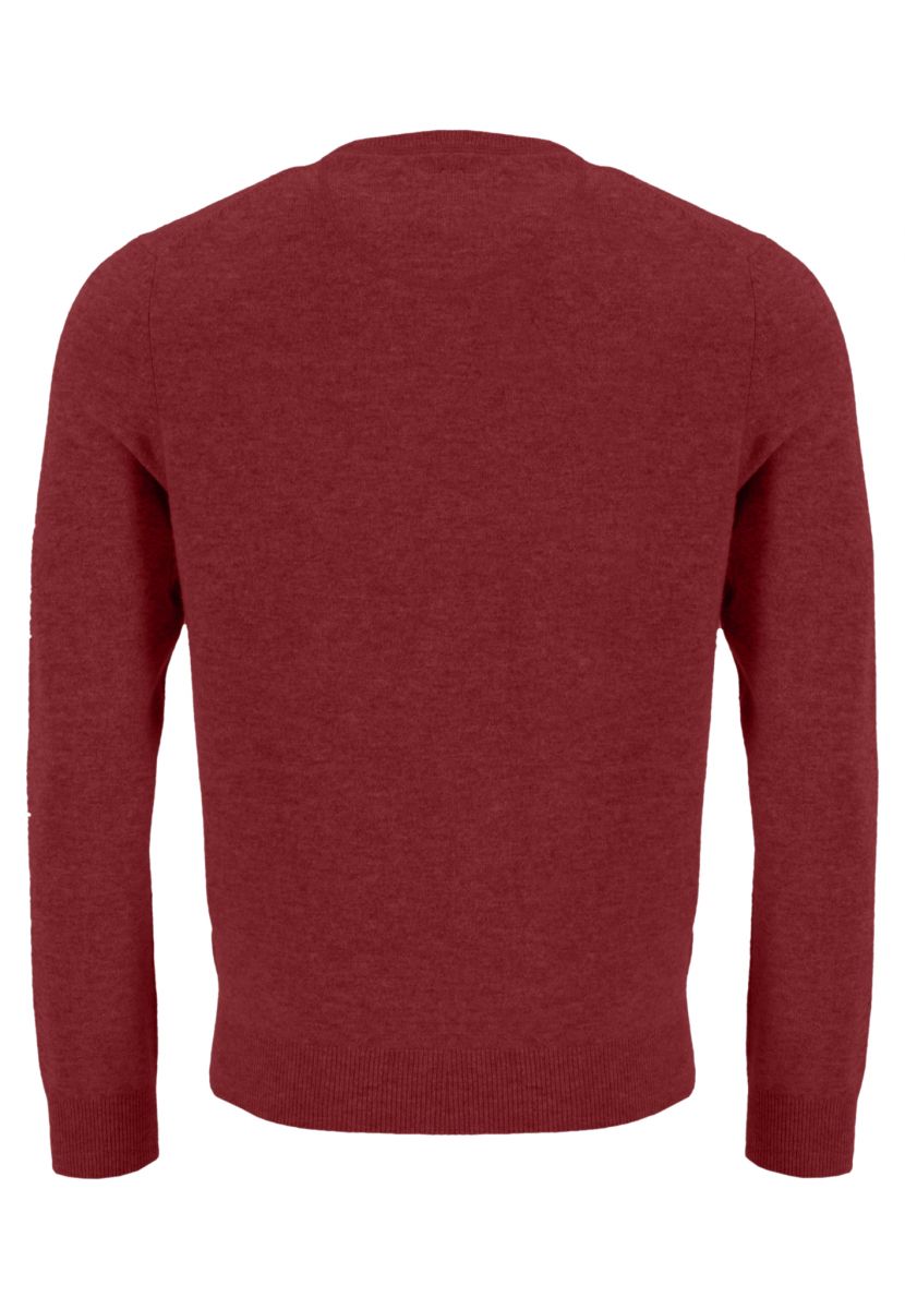 Fynch Hatton Pullover mit V-Ausschnitt - rot (306) - XL