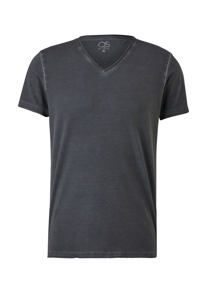 Q S designed by V neck t shirt gray 9897 M