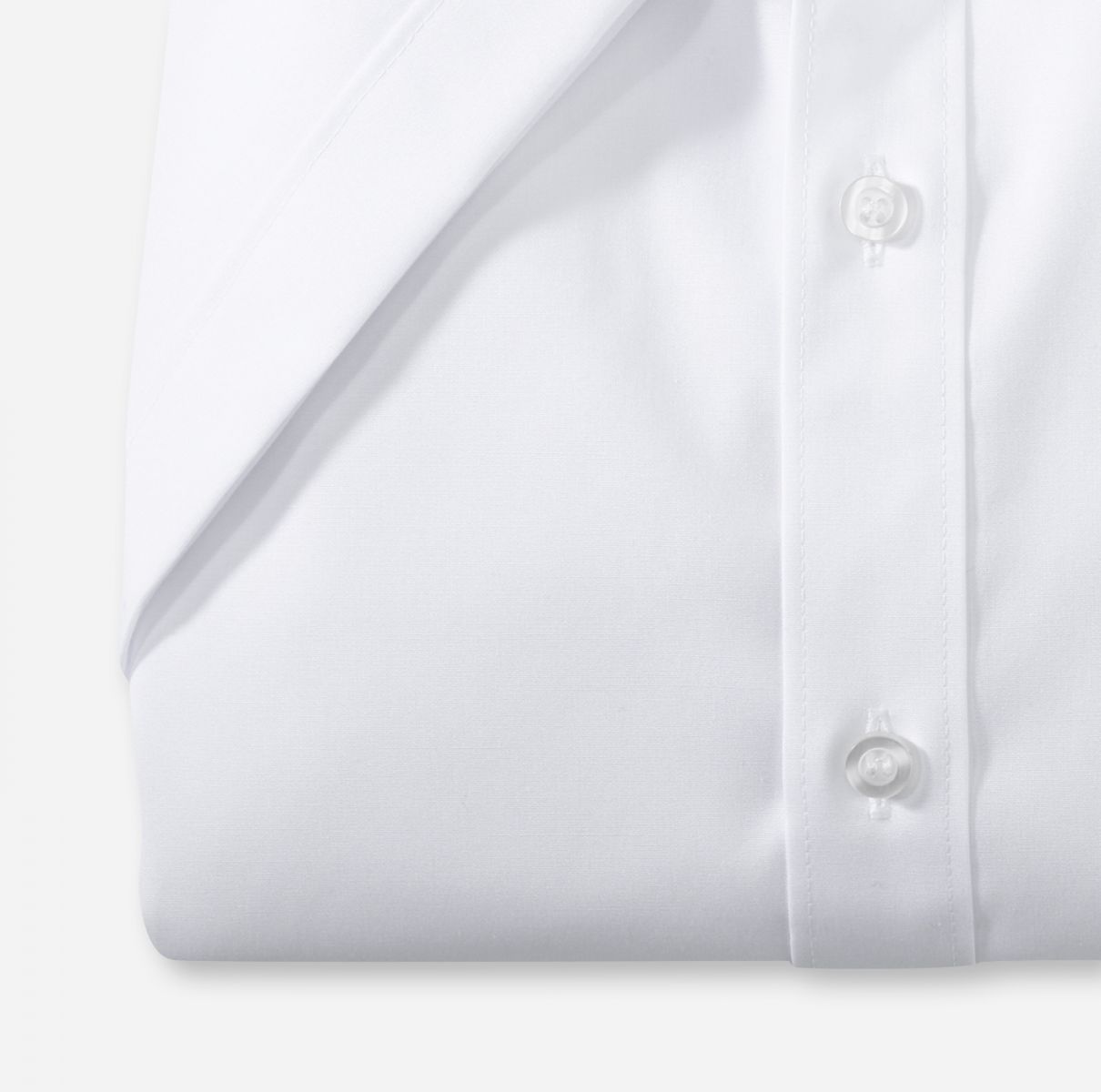 Olymp Body fit: short sleeve shirt - white (00)