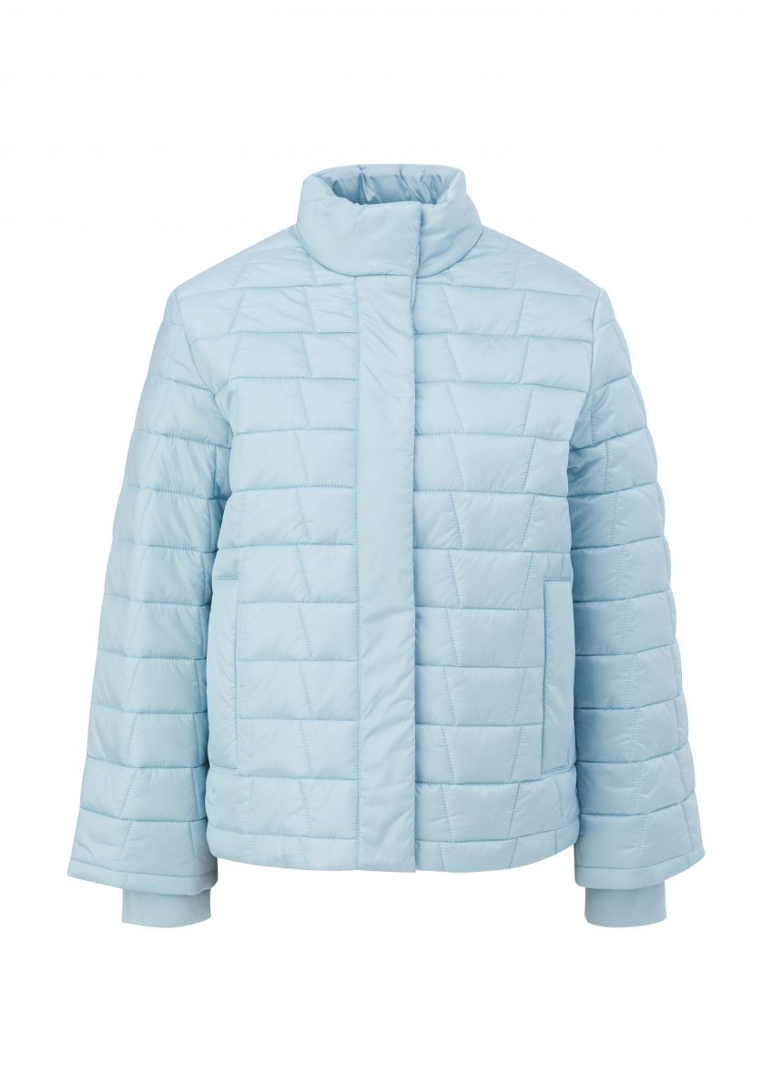 Blue quilted 2025 jacket womens