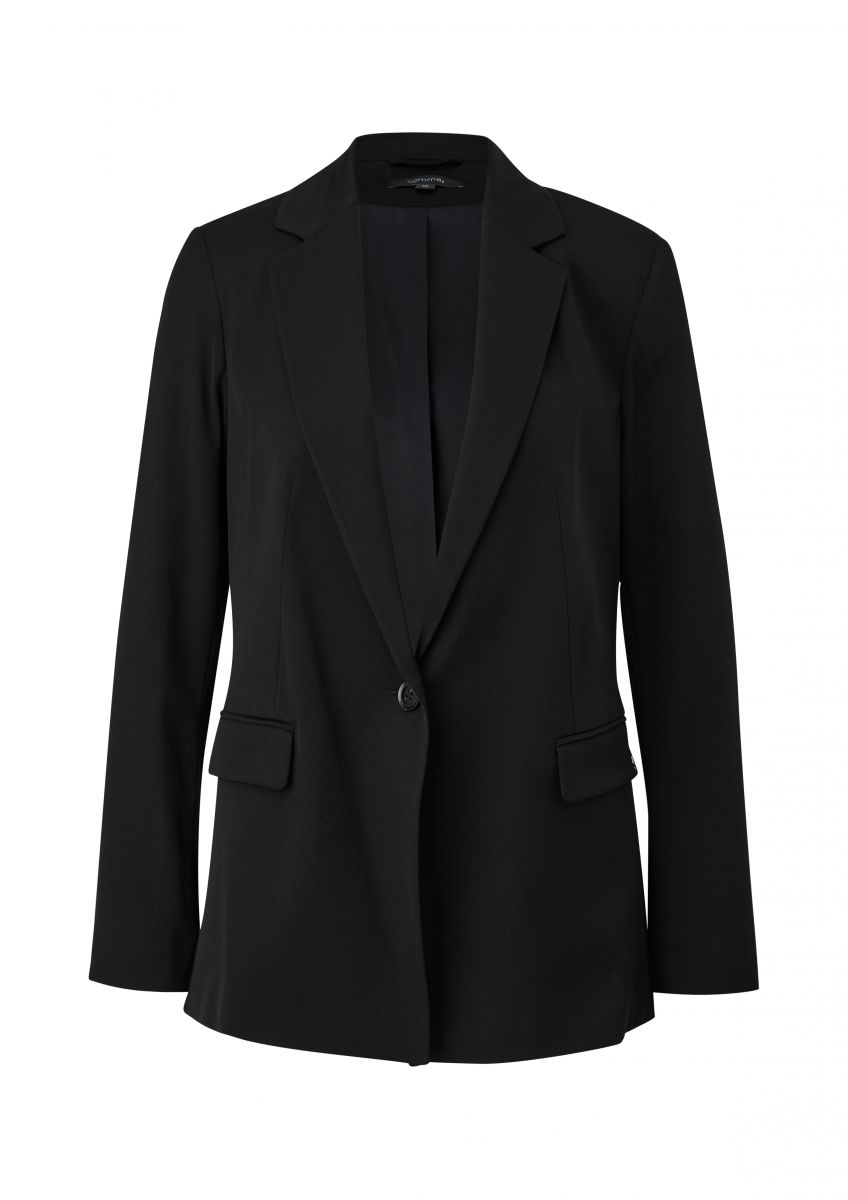 Black blazer shop with white lining