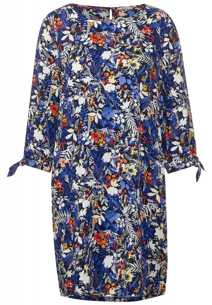 Cecil Kleid mit Blumenprint - blau (30128) - S