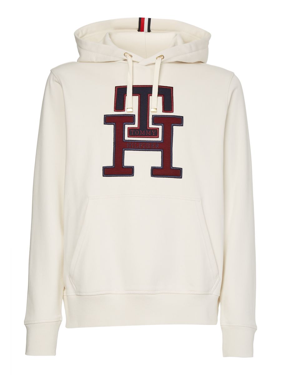 Embroidered monogram logo hoodie in cotton mix Tommy Hilfiger