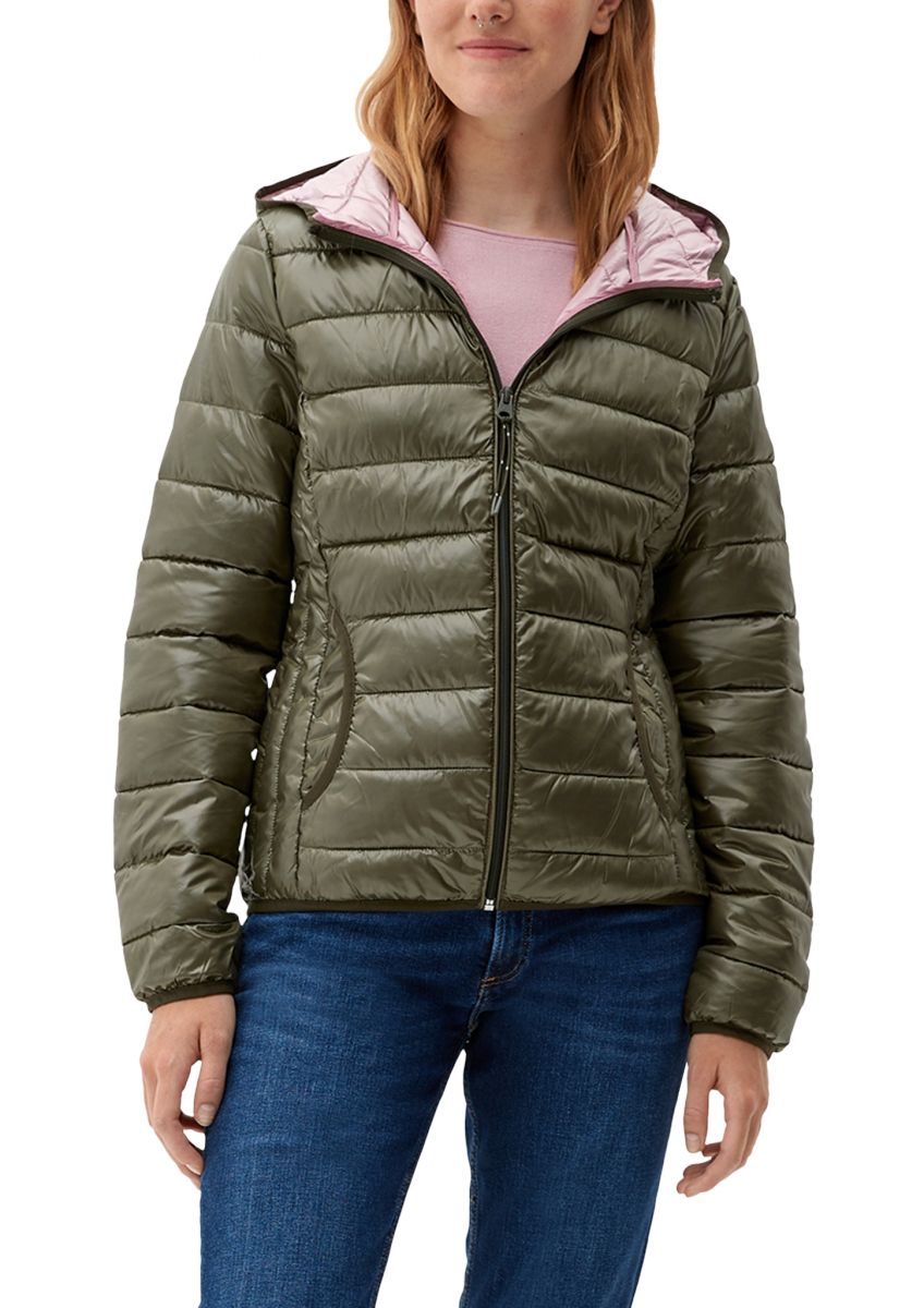 Lightweight quilted jacket with on sale hood