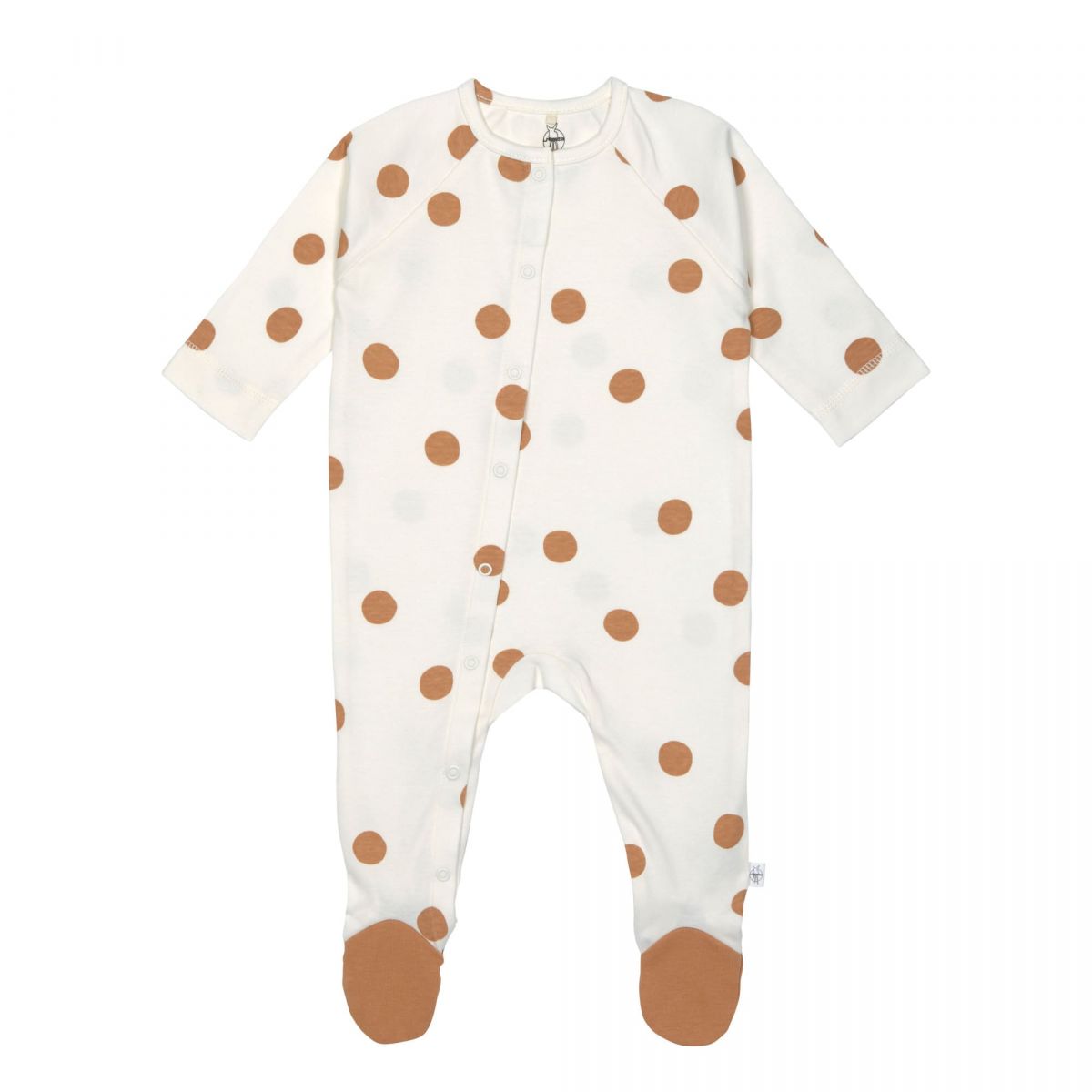 L ssig Baby pajamas with feet GOTS beige Ecru 50 56