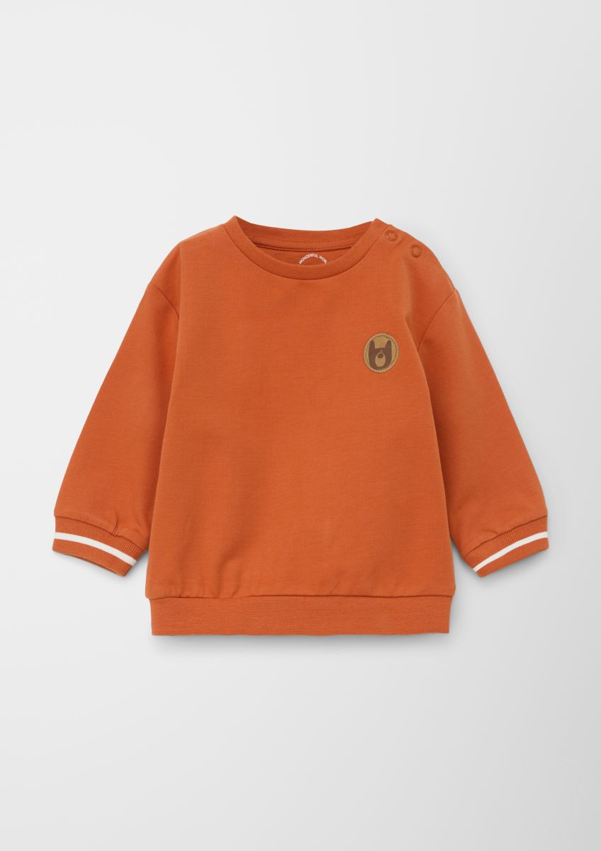 s.Oliver Red Label Sweatshirt mit Bärchenpatch - orange (2706) - 68
