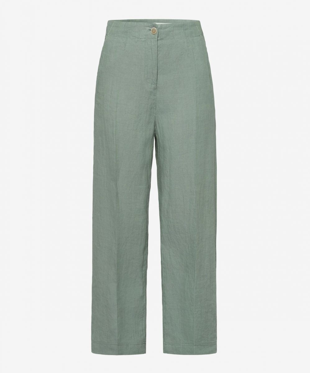 Maine S White Cropped Linen Trousers | Brax – Sarah Thomson