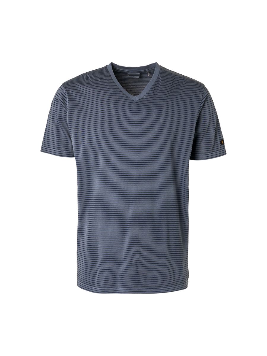 Blue v clearance neck t shirt