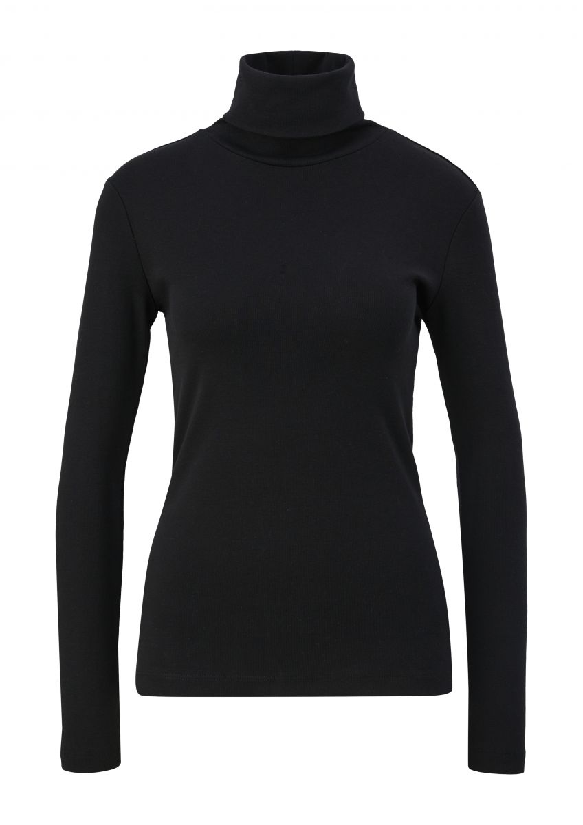 High neck on sale black long sleeve