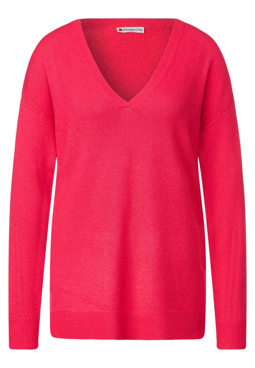 V neck sweater best sale red