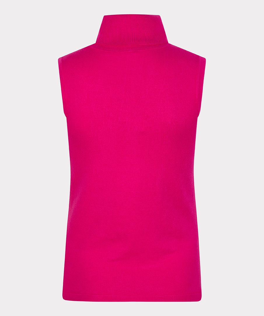 Esqualo Sleeveless knit sweater pink (Fuchsia) XS