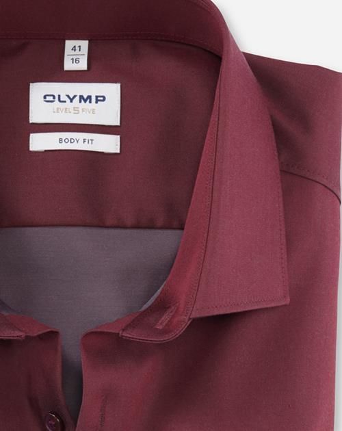 Olymp Level Businesshemd rot Fit - Body Five - (39) 39