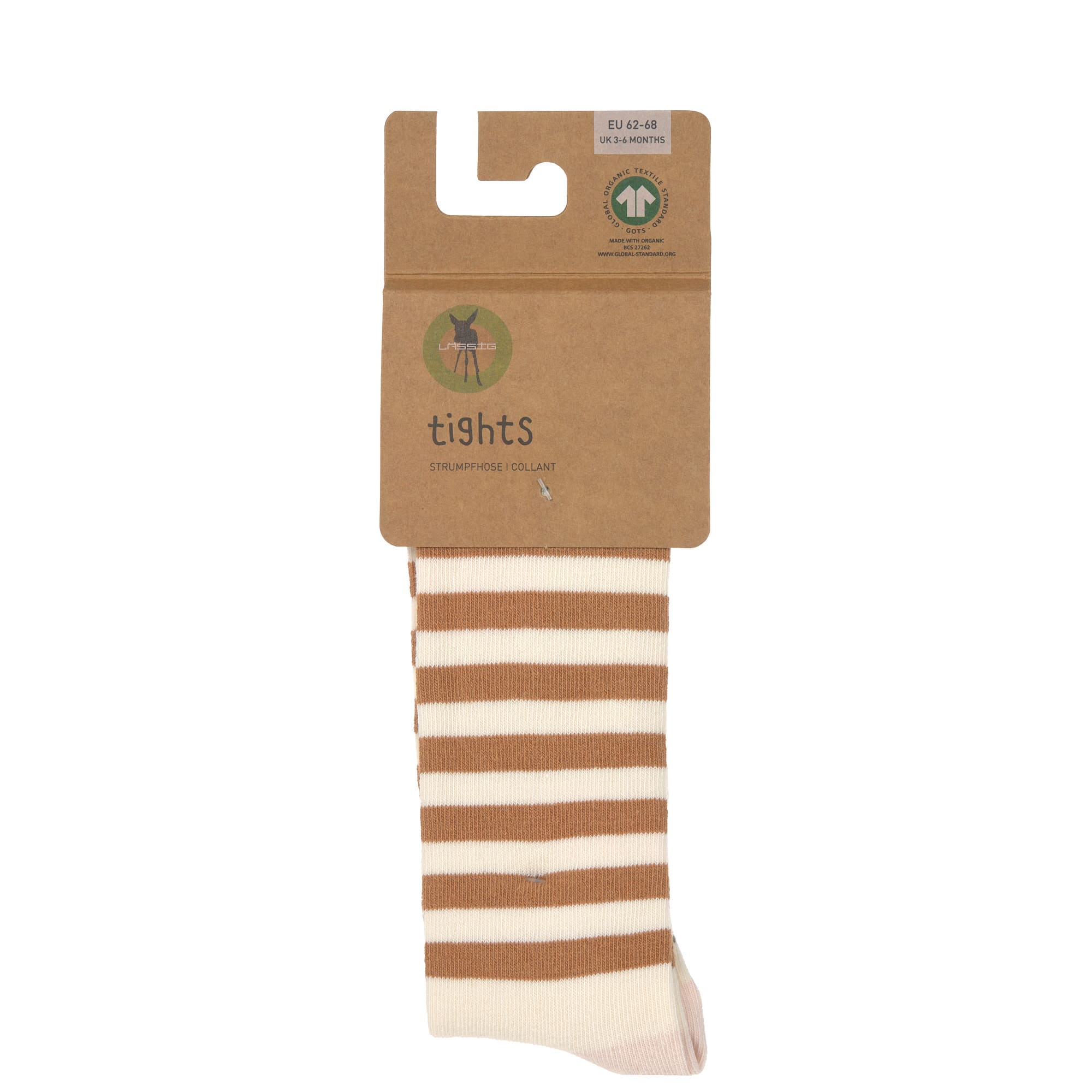 Lässig GOTS tights - brown/beige (00)