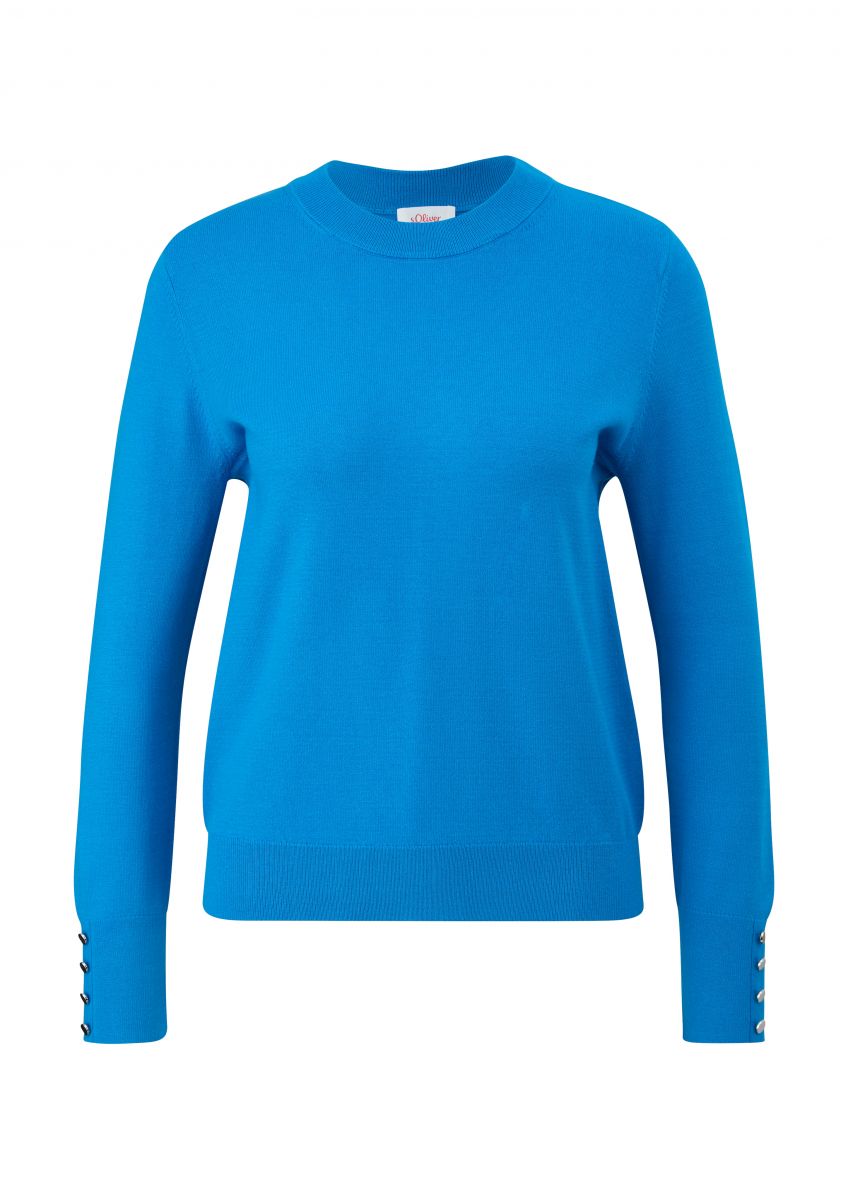 Blue fine knit clearance jumper