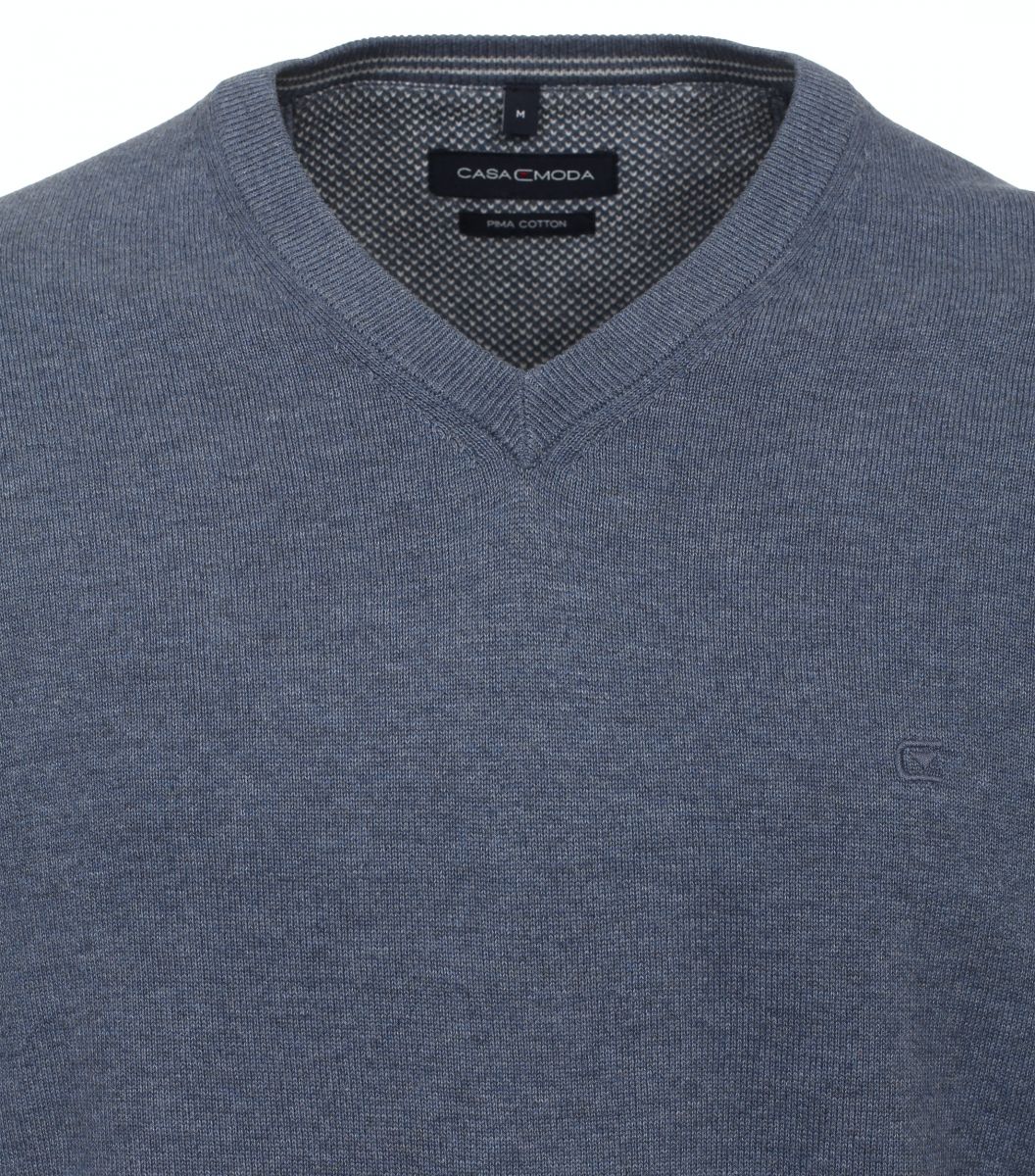 Casamoda V-neck jumper - blue (131)