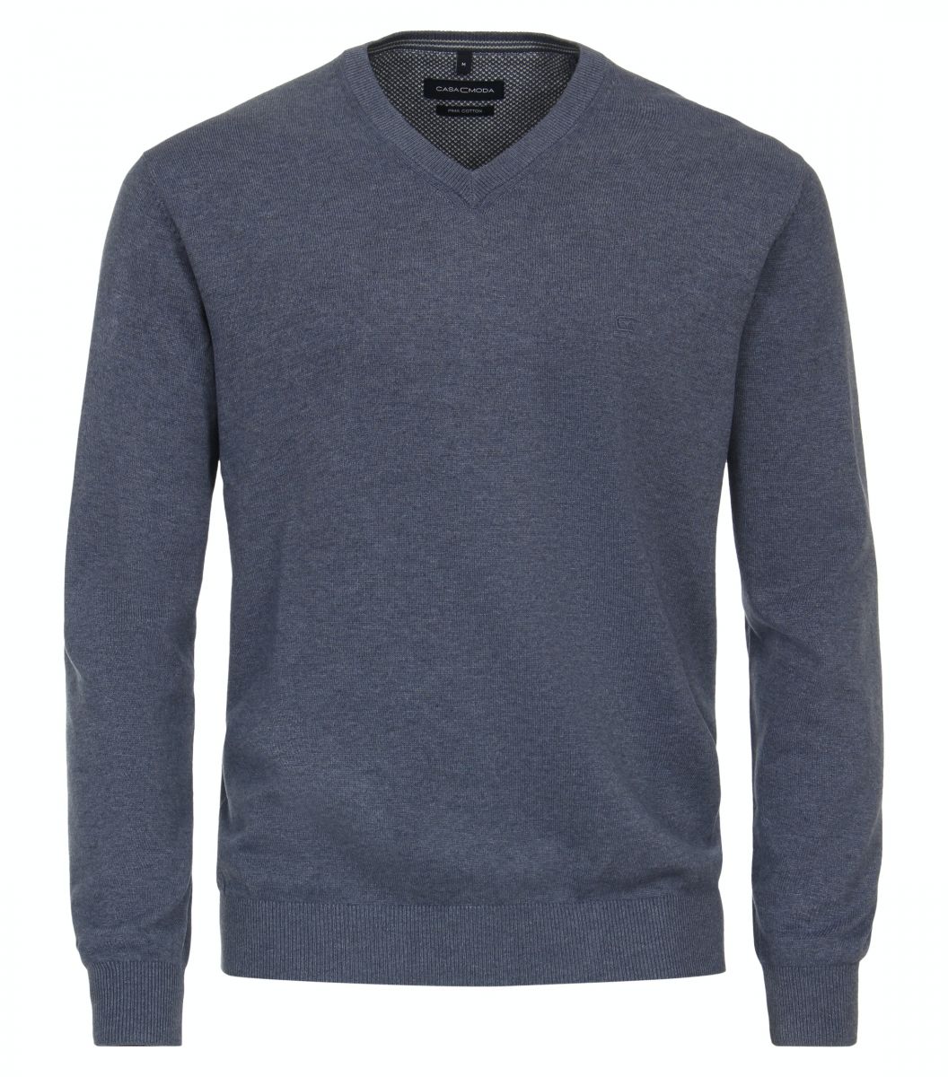Casamoda V-neck jumper - blue (131)