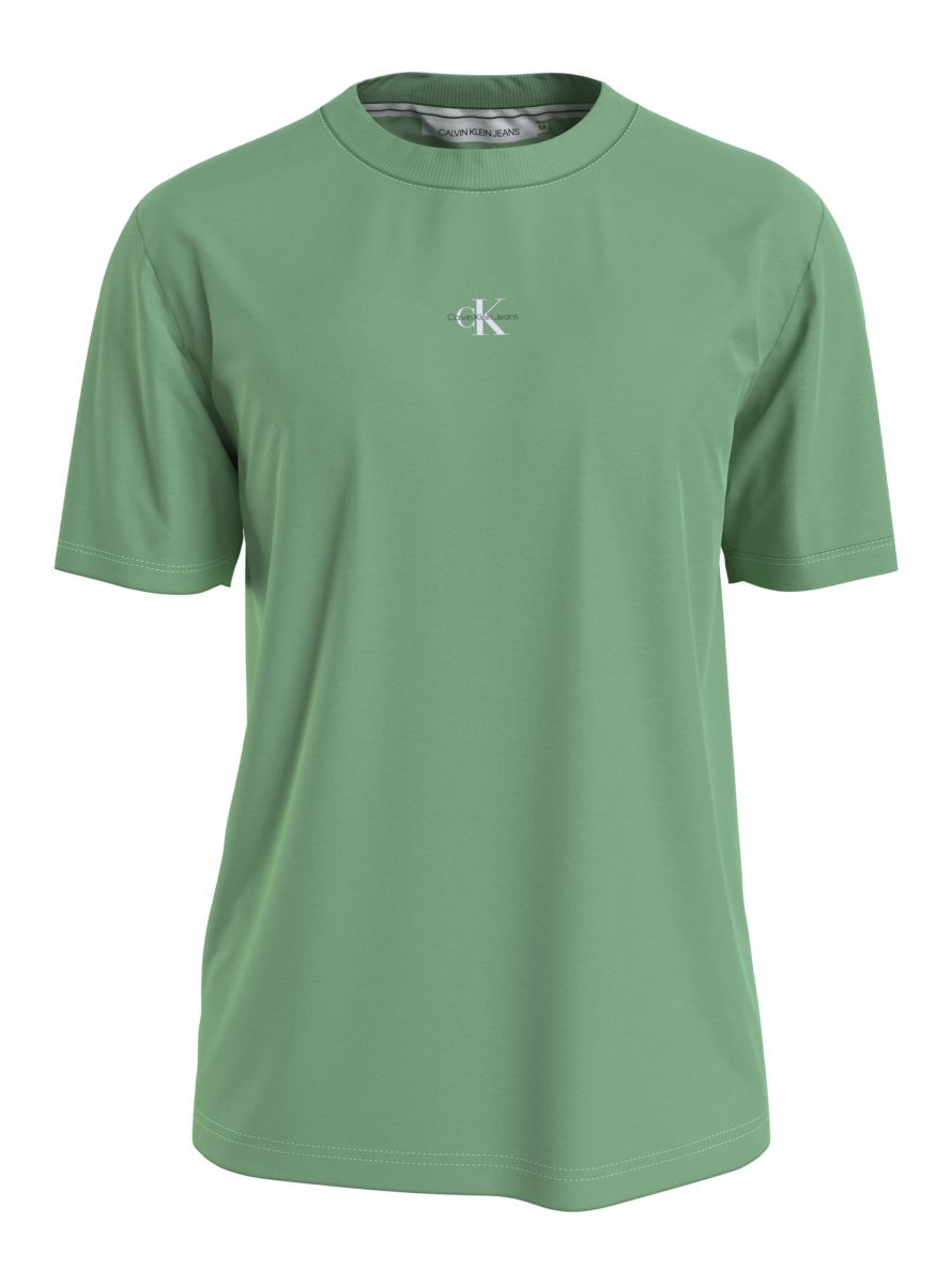 Monogramm-T-Shirt - Klein Calvin S grün Jeans - (L1C) Bio-Baumwolle Aus